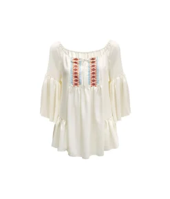 Beige hippie bluse