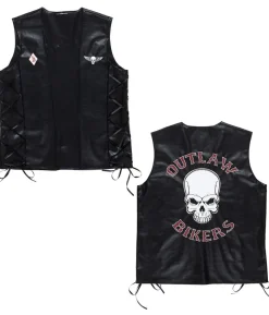Biker vest med kranie