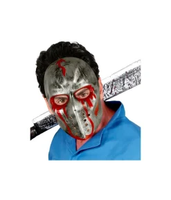 Blodig hockeymaske, sølv