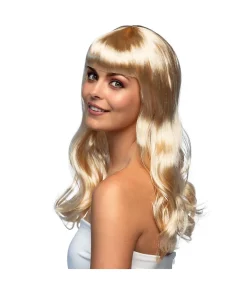 Blond langhåret paryk, Chique