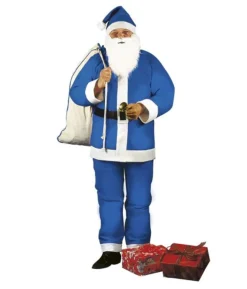 Blåt julemandskostume