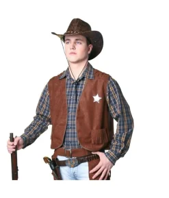 Brun Cowboyvest, dame