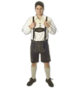 Brune lederhosen, korte