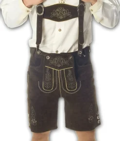 Brune lederhosen, korte