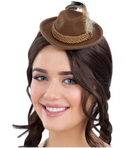 Brun mini tyrolerhat