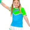Cheerleader kostume, blå og grøn