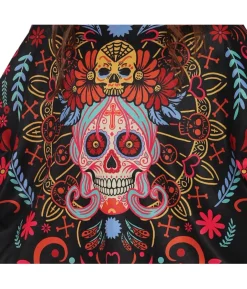 Day of the Dead poncho, barn