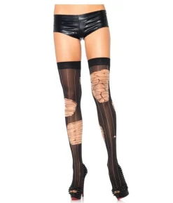 Distressed Striped stockings