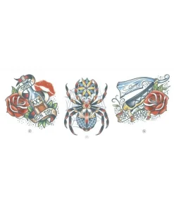 Edderkop hals tatovering