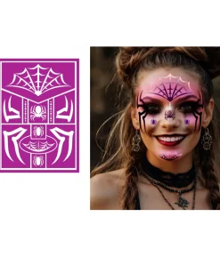 Edderkop makeup skabelon