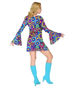 70er Groovy kjole, Blue bubbles