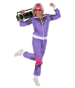 80er lilla Joggingdragt