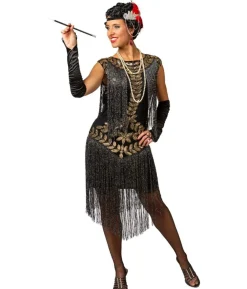 Flapper paillet kjole med frynser