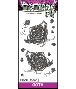 Goth Black Roses tatovering