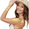 Guld blomster tatovering