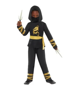 Guld drage ninja kostume