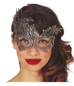 Guld filigree halvmaske