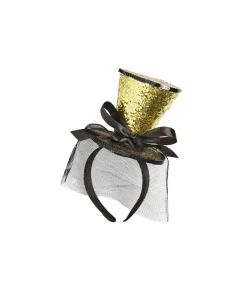 Guld glimmer mini hat