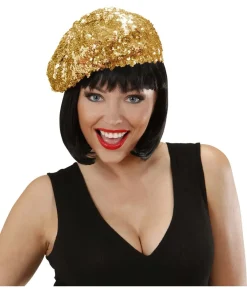 Guld paillet baret