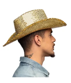 Guld paillet cowboyhat