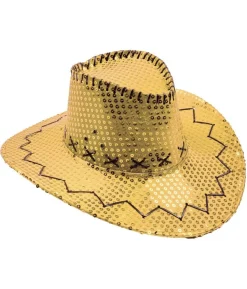 Guld paillet cowboyhat