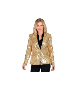 Guld pailletjakke, dame