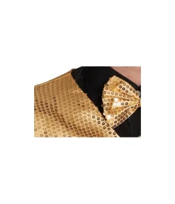 Guld pailletvest og butterfly