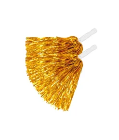 Guld pom poms, 2 stk