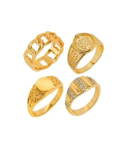 Guldringe, 4 stk