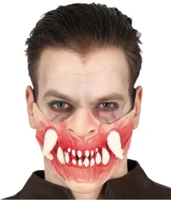 Halvmaske med hugtænder