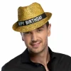 Happy Birthday guld hat