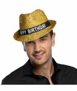 Happy Birthday guld hat