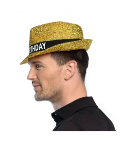 Happy Birthday guld hat