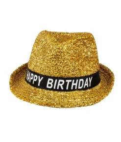 Happy Birthday guld hat