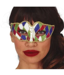 Harlekin halvmaske