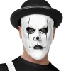 Harlekin maske med bowlerhat.