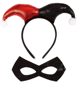 Harlekin maske og hårbøjle