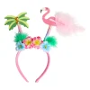 Hawaii hårbøjle, palme og flamingo