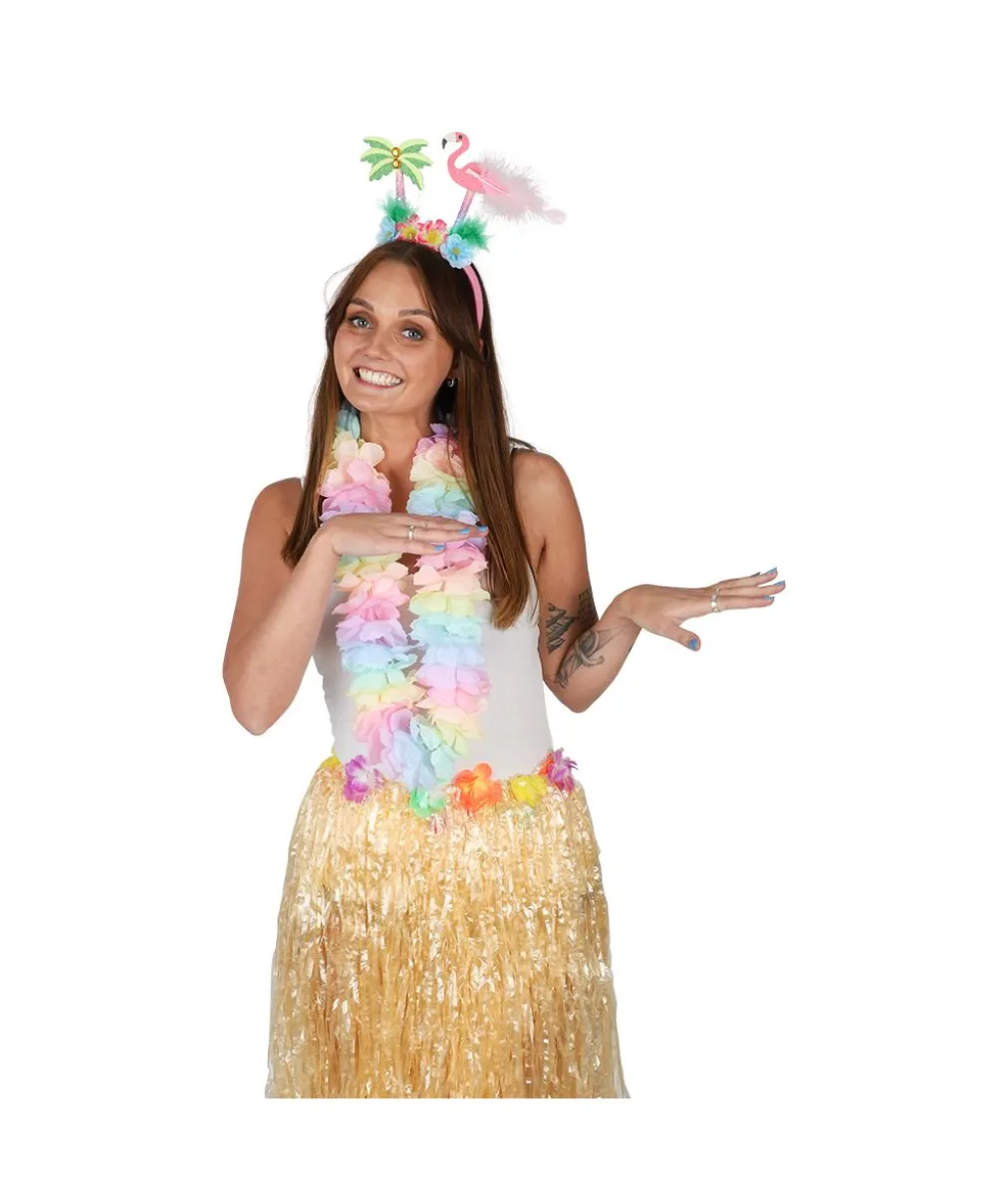 Hawaii hårbøjle, palme og flamingo