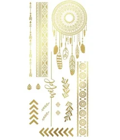 Hippie guld tatovering