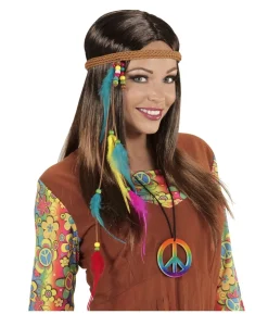 Hippie pandebånd med fjer