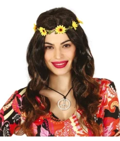 Hippie paryk med blomster