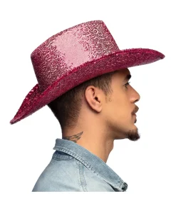 Hot pink paillet Cowboyhat
