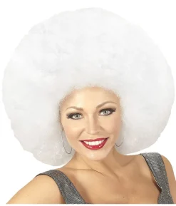 Hvid afroparyk, stor