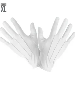 Hvide handsker XL