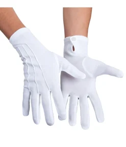Hvide korte handsker XL