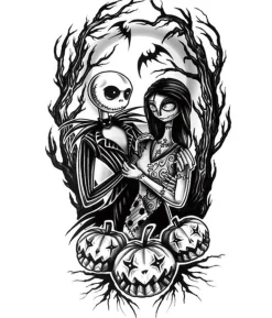 Jack og Sally tatovering