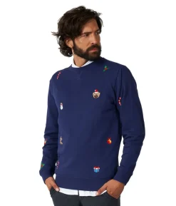 Julebluse X-mas Icons Navy
