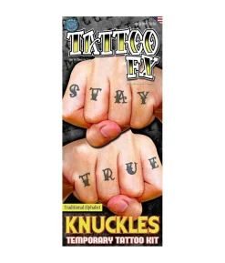 Knuckles alfabet tatoveringer