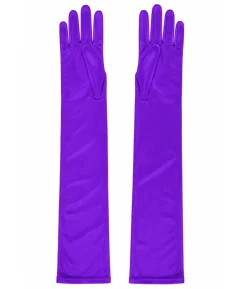 Lilla satin handsker